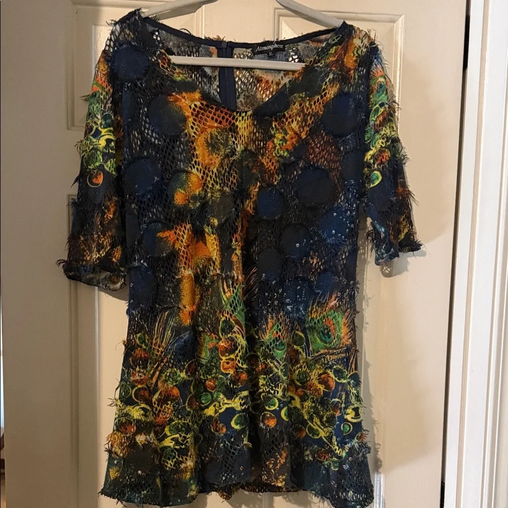 Atmosphere Colorful Textured Women's Blouse - Picture 1 of 3